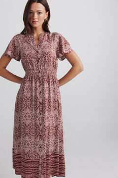 Springfield Robe midi chemise imprim&eacute;e