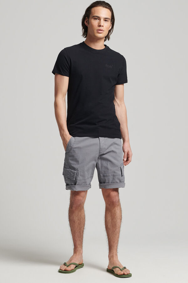 Superdry Organic cotton T-shirt with Vintage Logo embroidery black