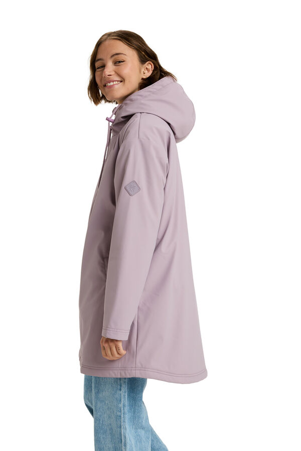 Roxy Rain Road Polar Zip - Women's Rain Trench Coat pink