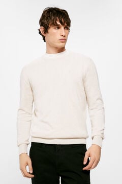Springfield Essential jumper with elbow patches natural