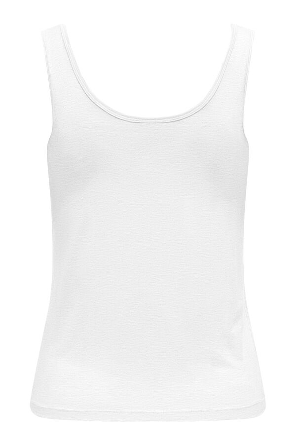 JDY Camiseta de b&aacute;sica de tirantes blanco