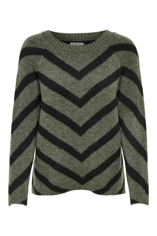 Only Camisola com estampado geométrica cru