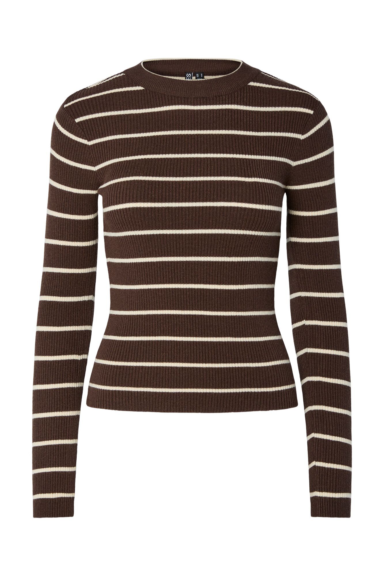 Pieces Rundhals-Rippstrickpullover