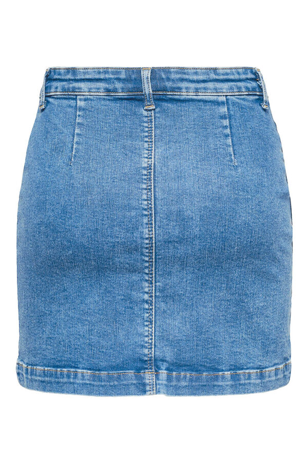 Springfield Falda mini denim azul claro
