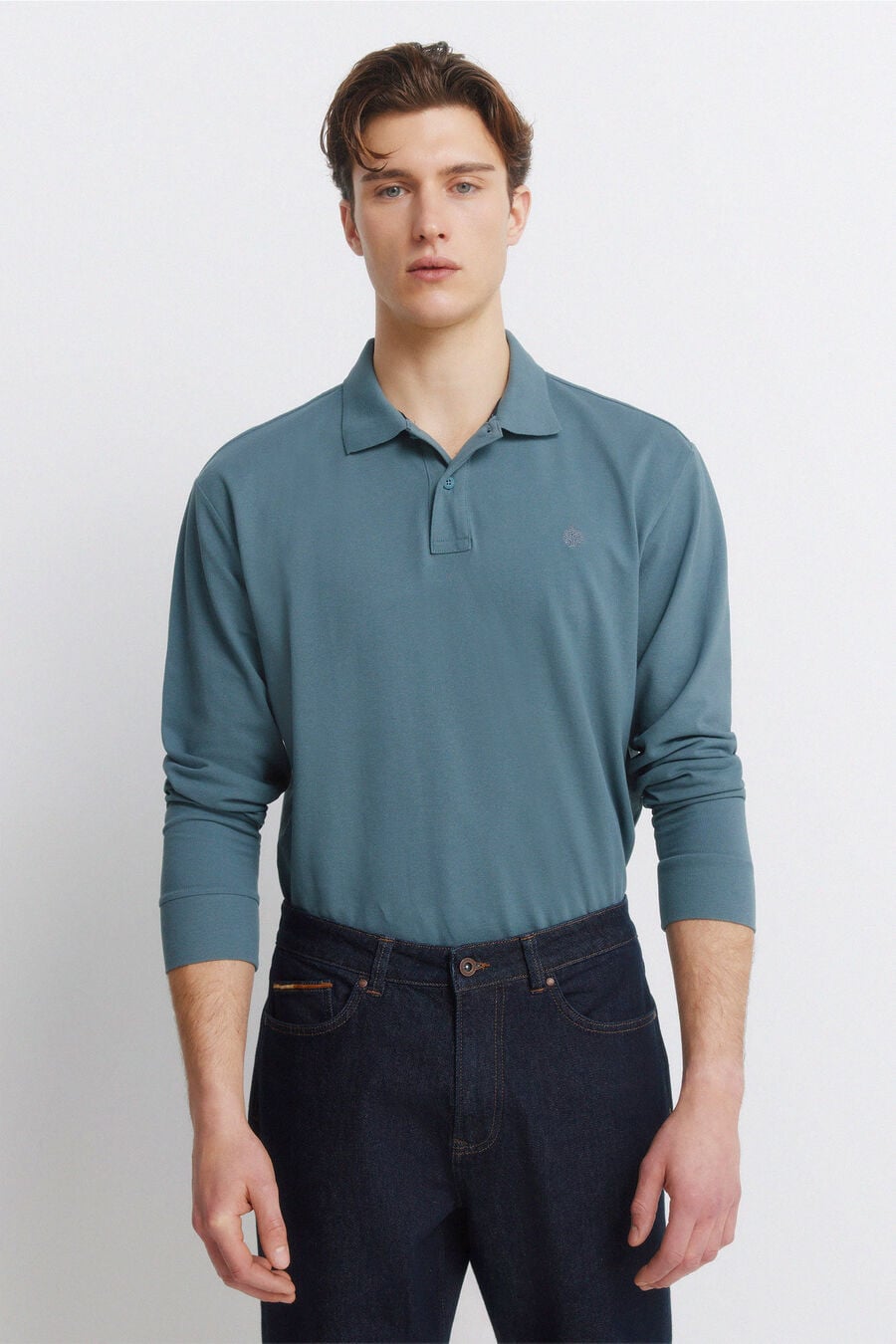 Polo básico Springfield manga larga regular fit