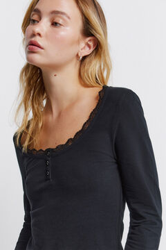 Springfield Čipkasta majica dugih rukava