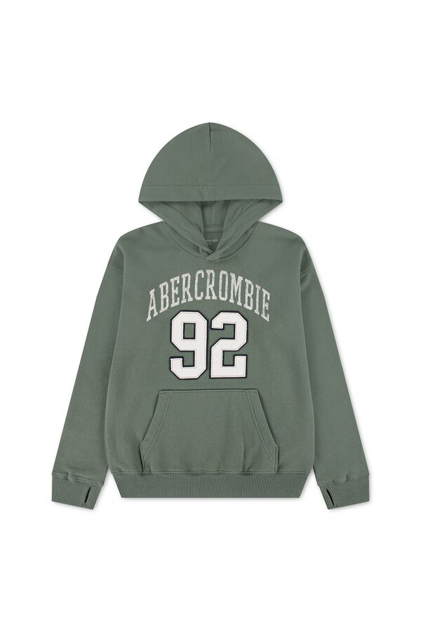 Abercrombie Kids Logo fleece jumper beige