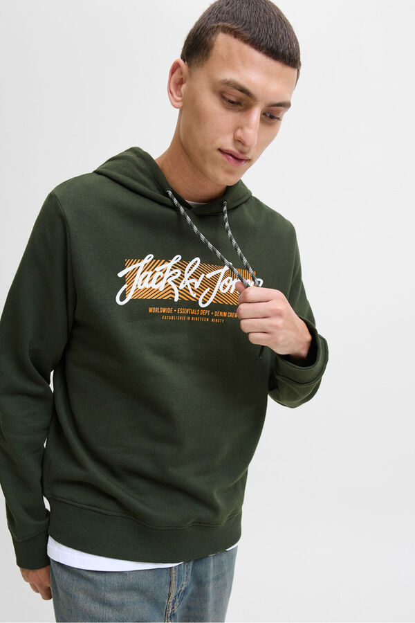 Jack & Jones Sweatshirt mit Logo Gr&uuml;n