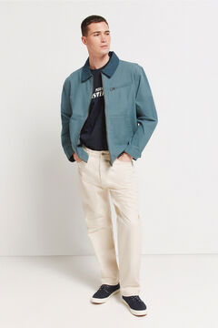 Springfield Cotton contrast washed jacket