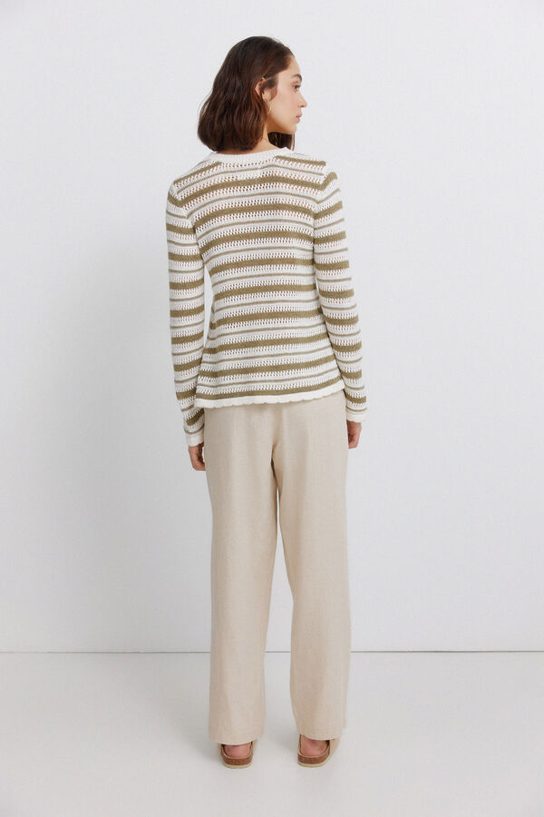 Springfield Linen trousers nude