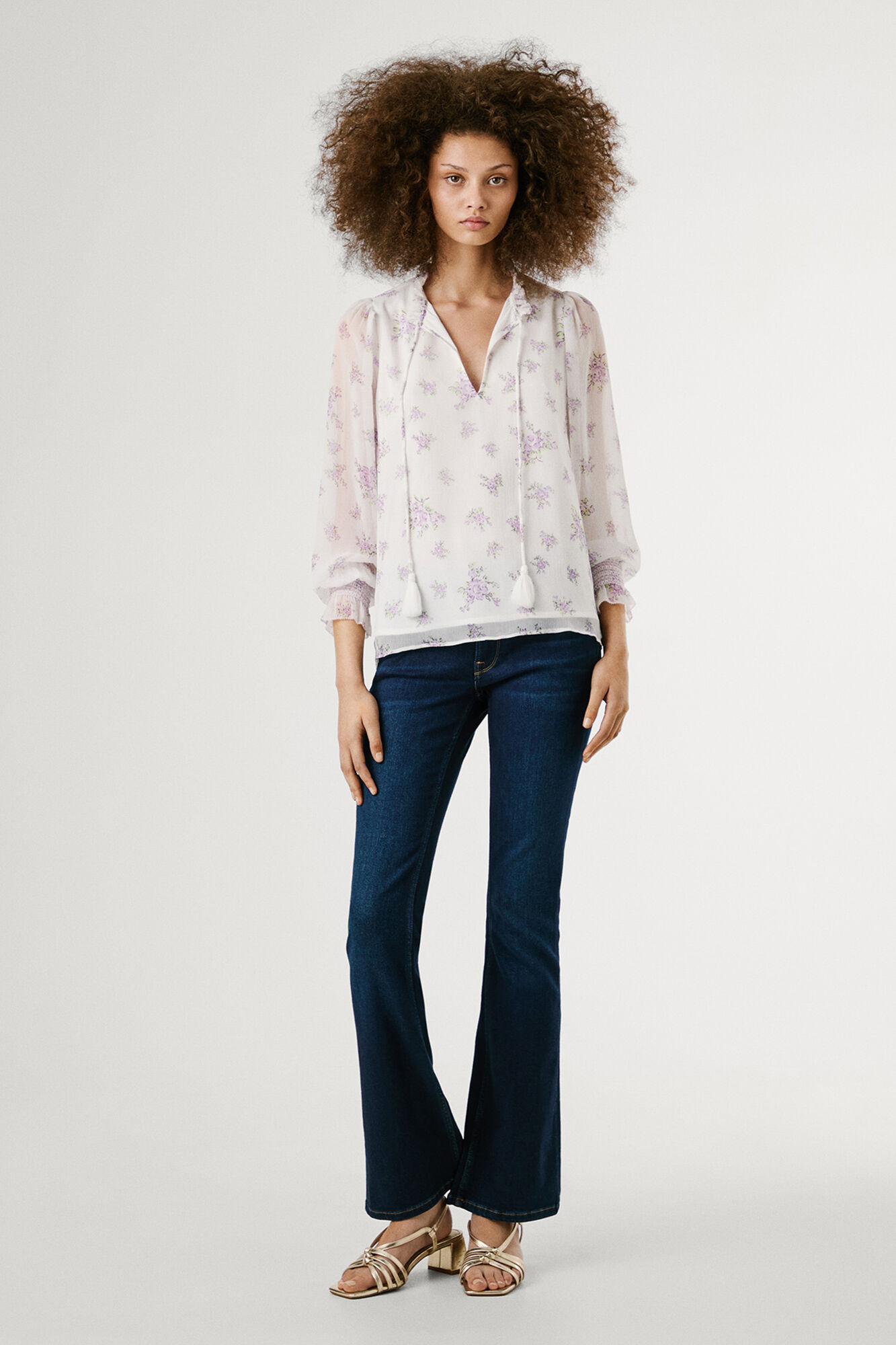 Pepe Jeans Blusa floral de manga larga