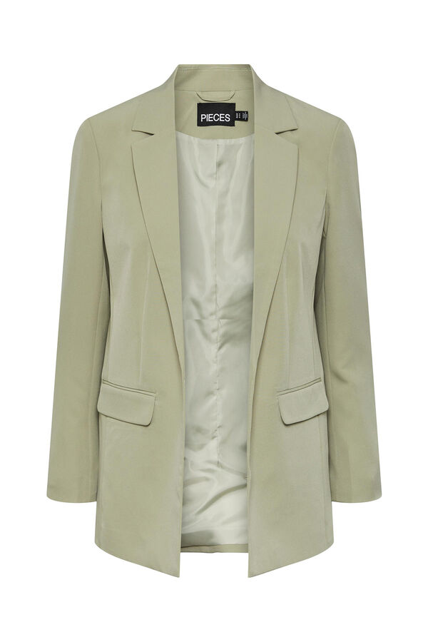 Springfield Oversize blazer with long sleeves, false pockets, and lapel collar. green