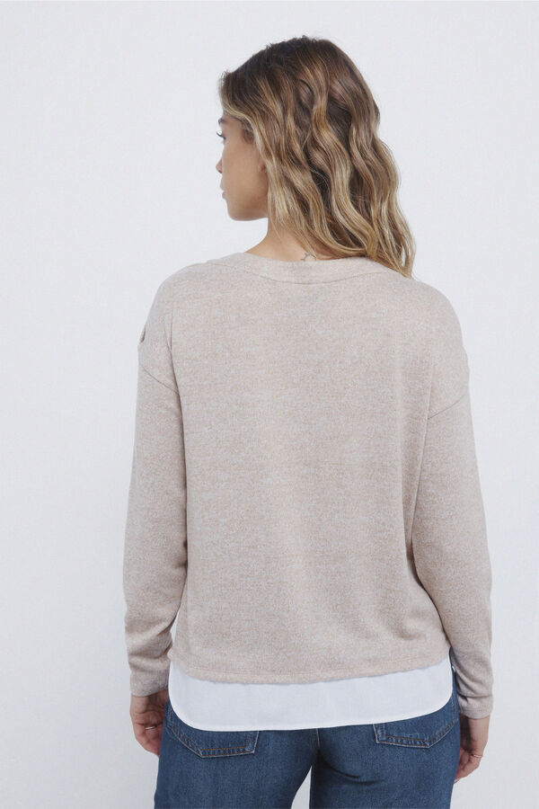 Springfield Combined buttons -shoulder T-shirt nude