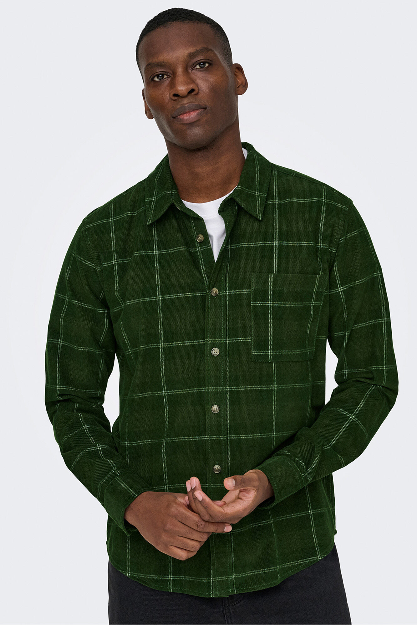 Only & Sons Camisa de manga comprida de veludo