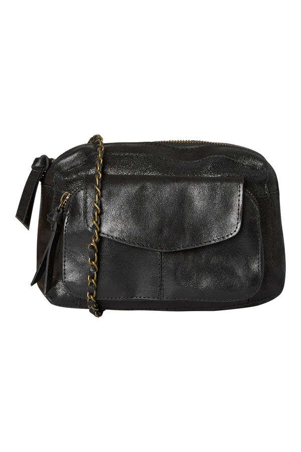 Springfield Leather crossbody bag fekete