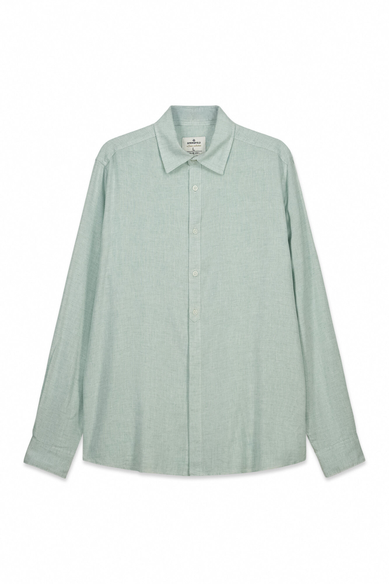 Springfield End-on-end linen viscose shirt