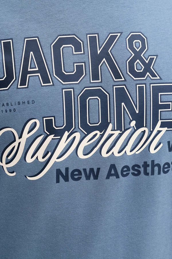Jack & Jones Sudadera logo grande gris