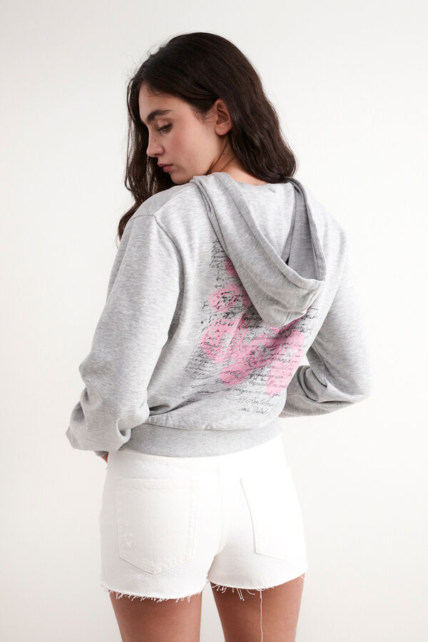 Balmohk Cropped zip fastening sweatshirt grey