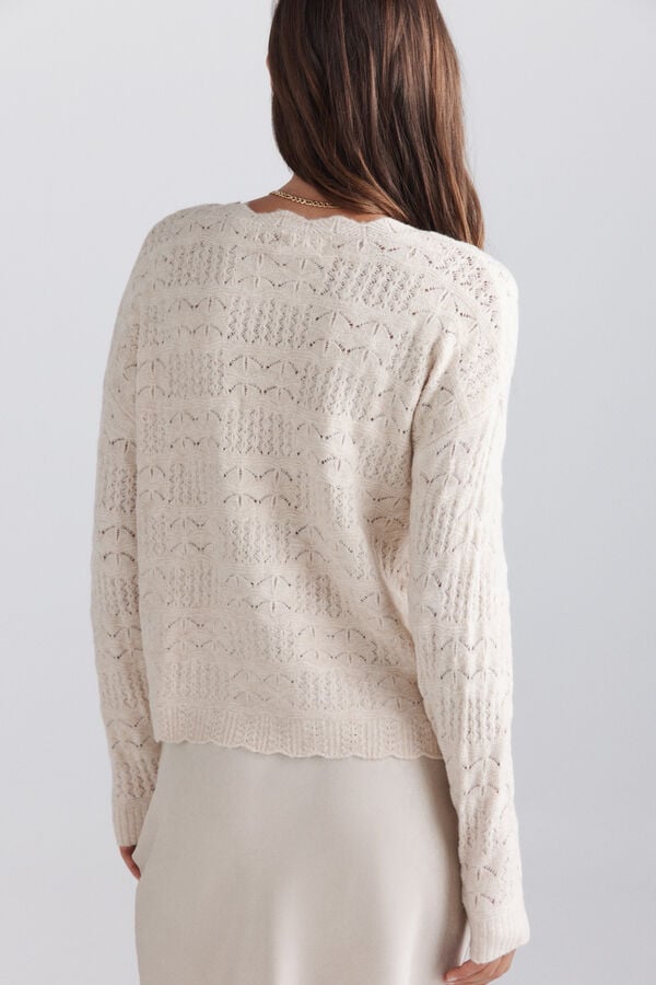 Springfield Pointelle jumper beige