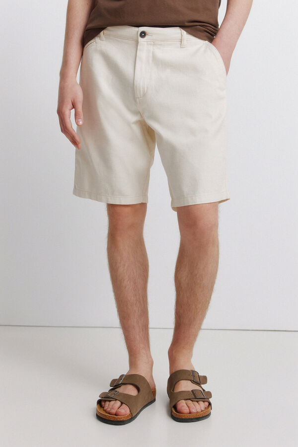 Springfield Bermude od pamuka comfort fit Bež