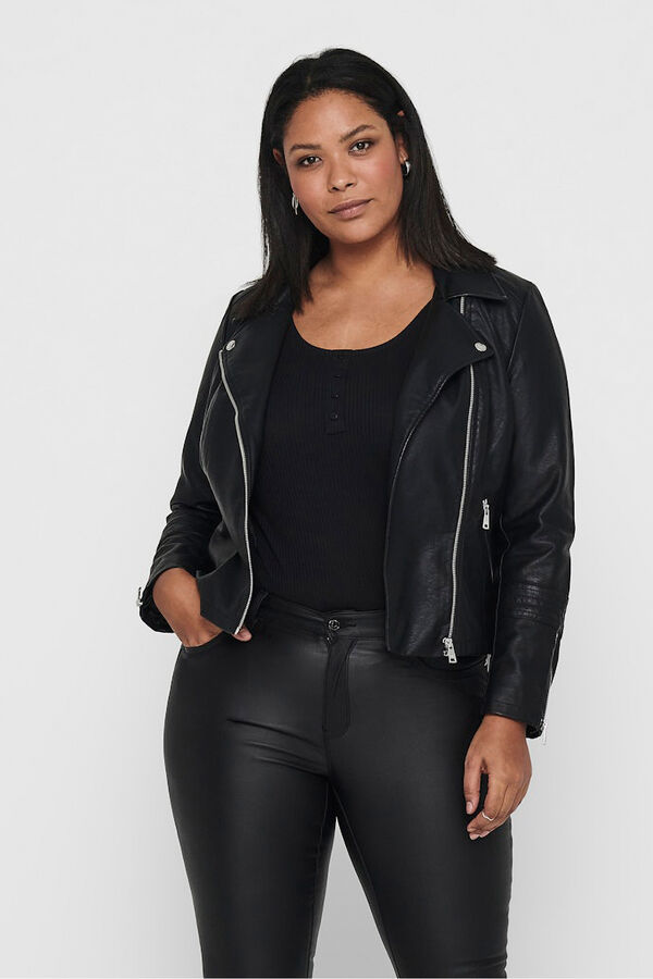 Only Carmakoma Plus size biker jacket black