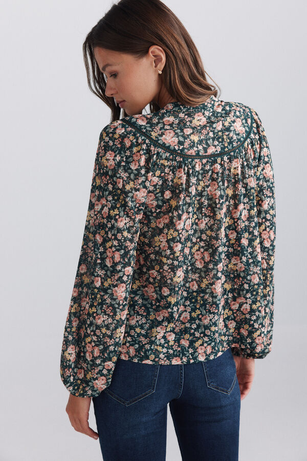 Springfield Blusa estampada lace verde