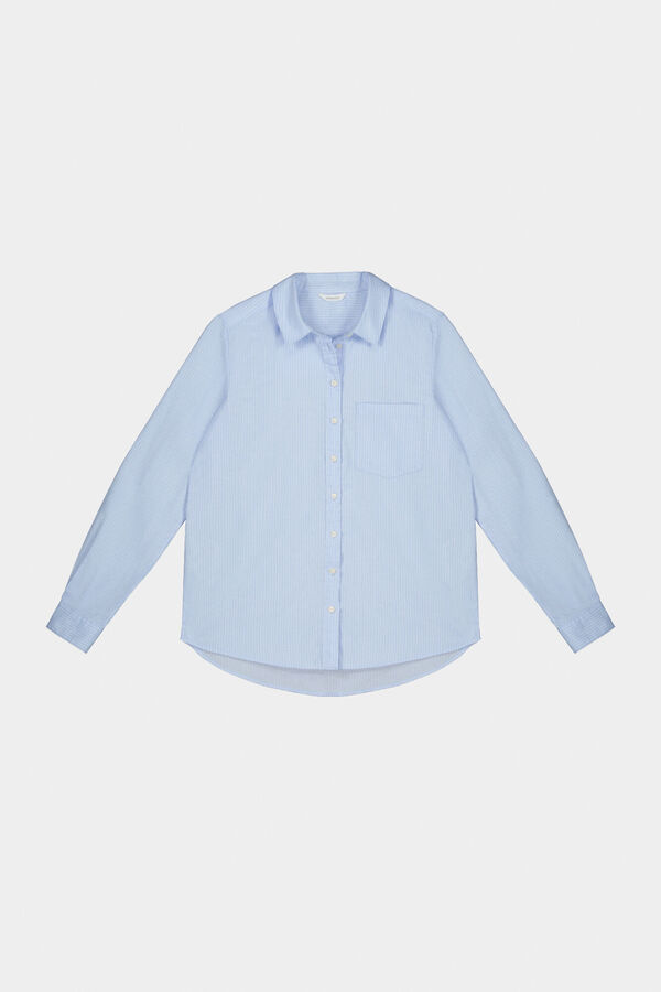 Springfield Striped cotton blouse blue mix