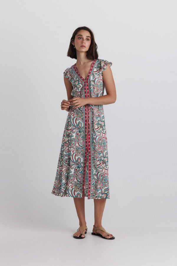 Springfield Border print dress printed