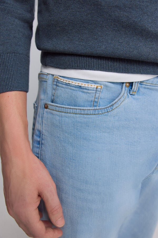 Springfield Light wash slim fit jeans blue