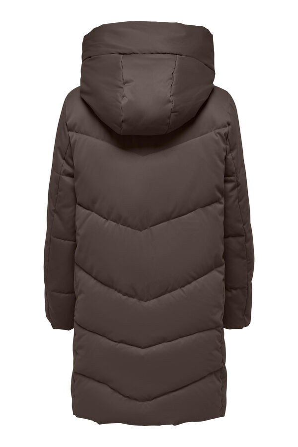 Springfield Long hooded puffer coat brown