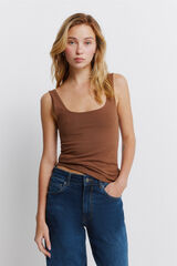 Springfield Double fabric vest top nude