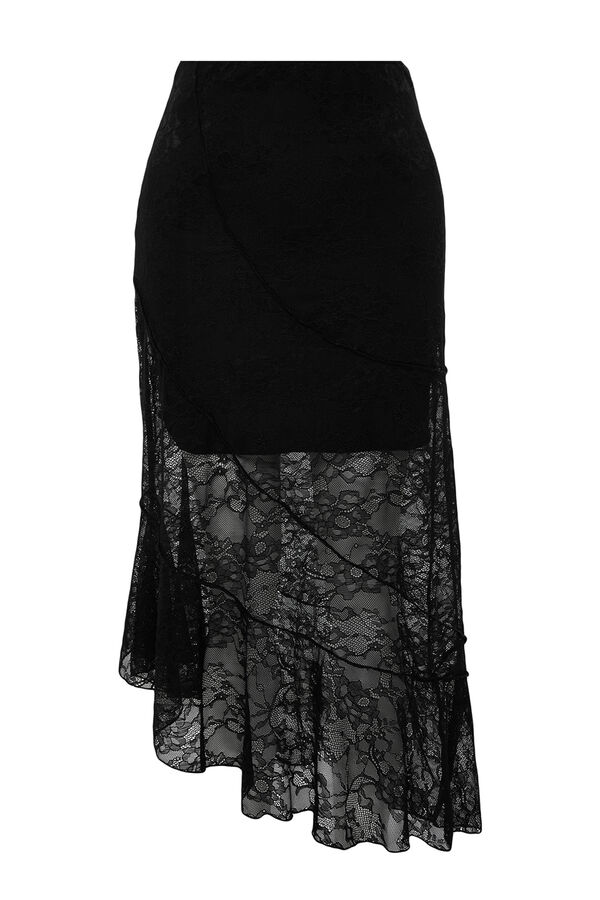 Trendyol Minifalda asimétrica negro