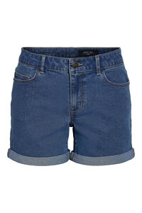 Noisy May Kurze Jeanshose mit 5 Taschen und Saumdetail.