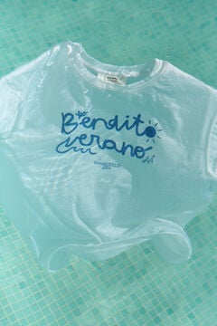 Springfield T-shirt de manga curta "bendito verano" branco