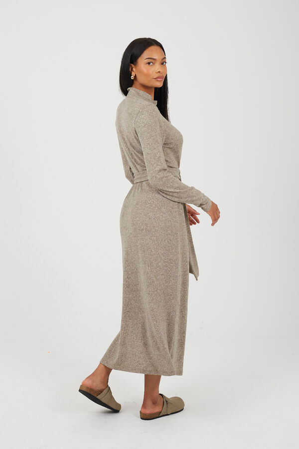 Brave Soul Vestido longo com cinto azul