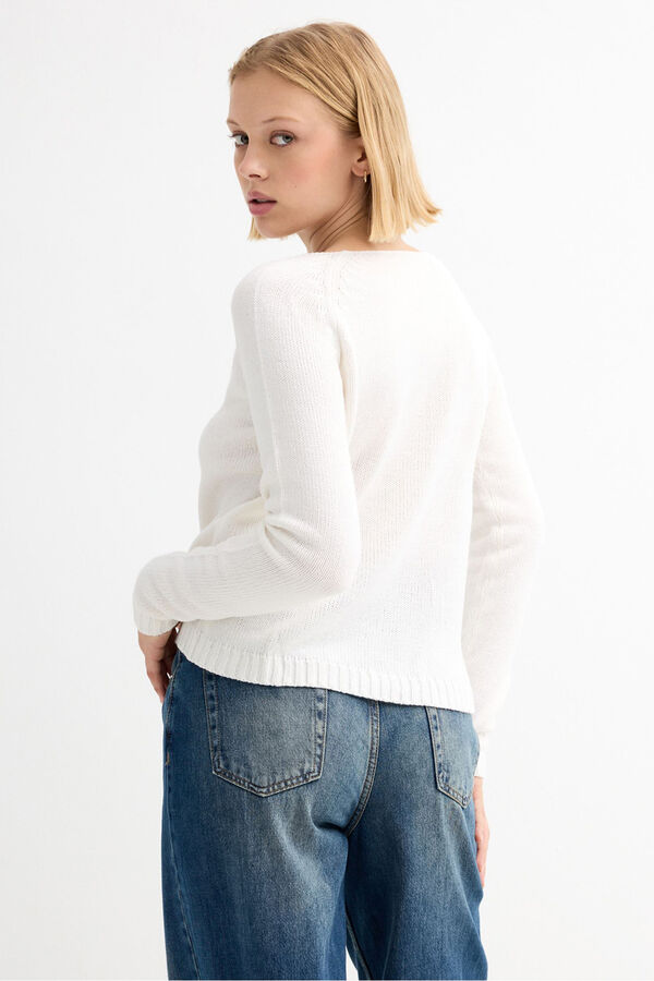Inside Jersey Cuello Redondo blanco