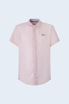 Springfield Camisa de manga corta regular rosa