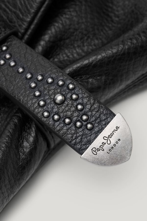 Pepe Jeans Foldable clutch with chain black