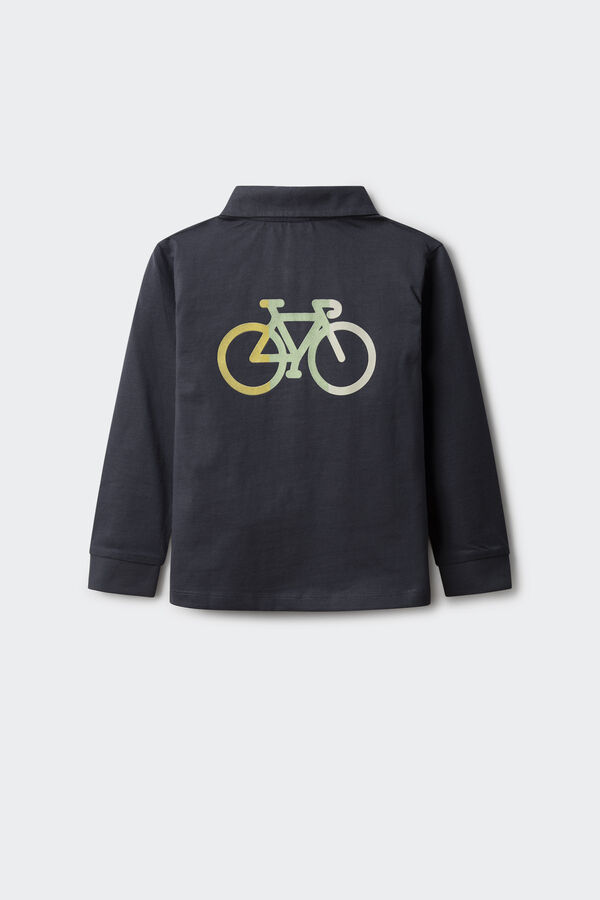 Springfield Boy's long sleeve bike polo bluish