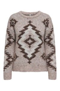 Only Jersey jacquard cuello redondo