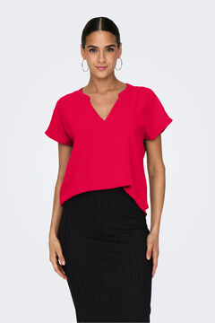 JDY Blusa manga corta lino