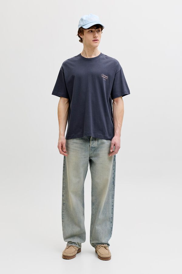 Jack & Jones Camiseta loose algod&oacute;n gris