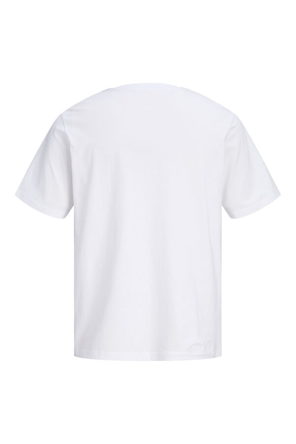 Jack & Jones Camiseta manga corta de algod&oacute;n blanco