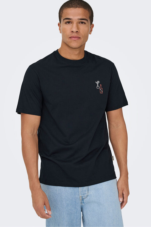 Only & Sons Camiseta manga corta. negro
