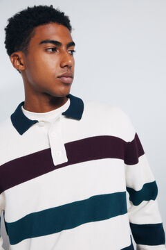 Springfield Striped polo shirt neck jumper