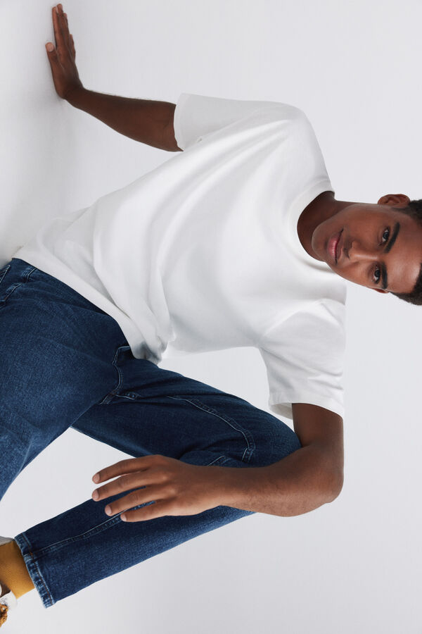 Springfield Heavy weight basic T-shirt beige