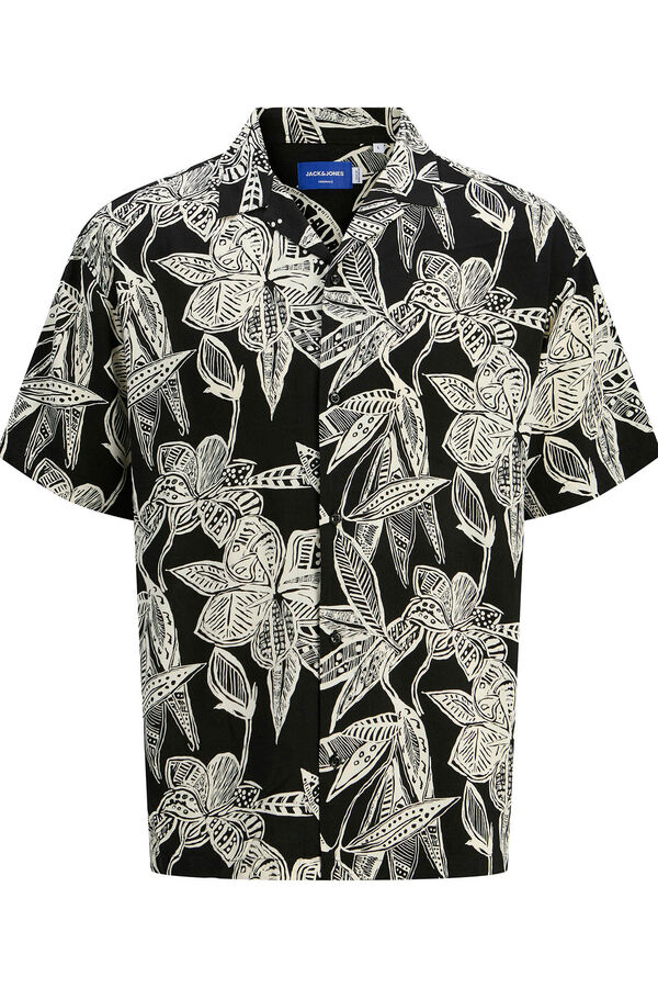 Jack & Jones Camisa mangas corta relaxed fit negro