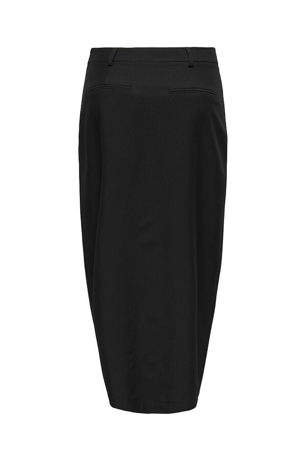 Only Falda midi abertura negro