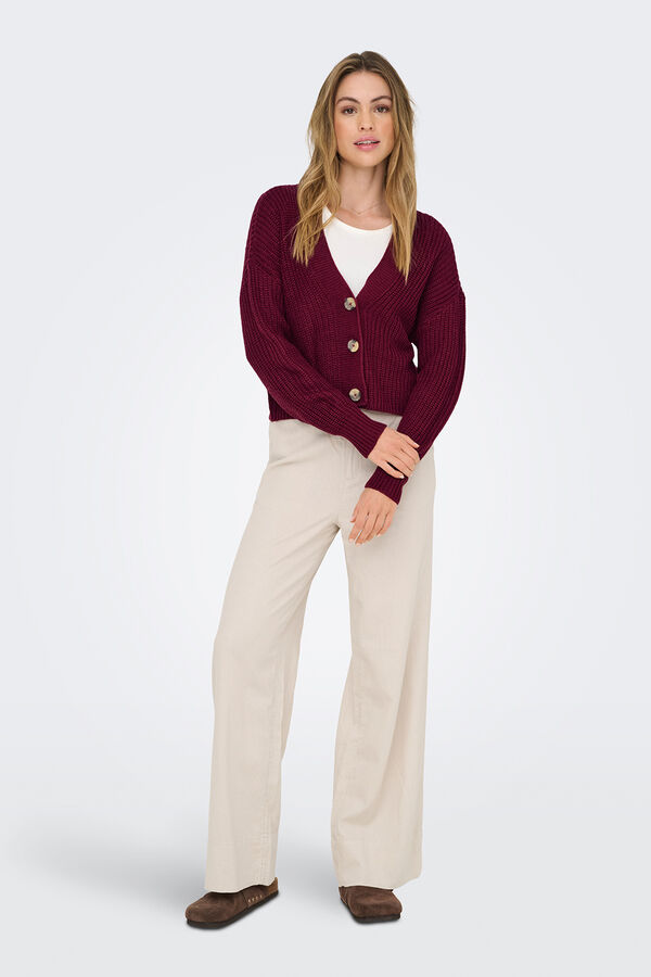 Only C&aacute;rdigan cierre de botones morado/lila