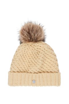 Roxy Gorro de punto trenzado con pomp&oacute;n